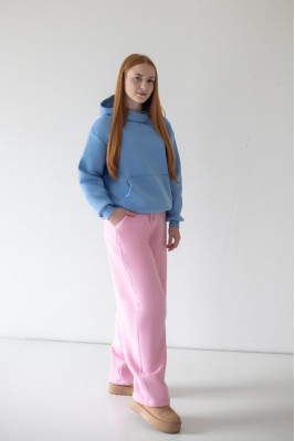 Теплі жіночі штани Baggy із триниткового футера з начосом